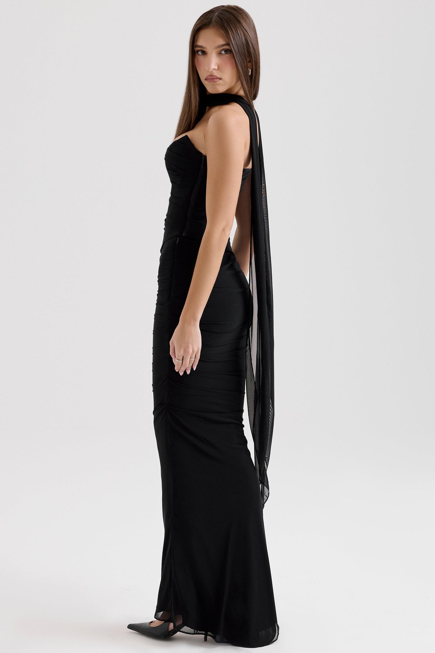 Hallie | Corset with Neck Scarf