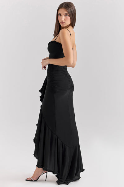 Gabbi | Mesh Ruffled Front Gown