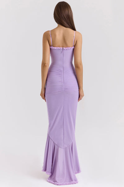 Gabbi | Mesh Ruffled Front Gown