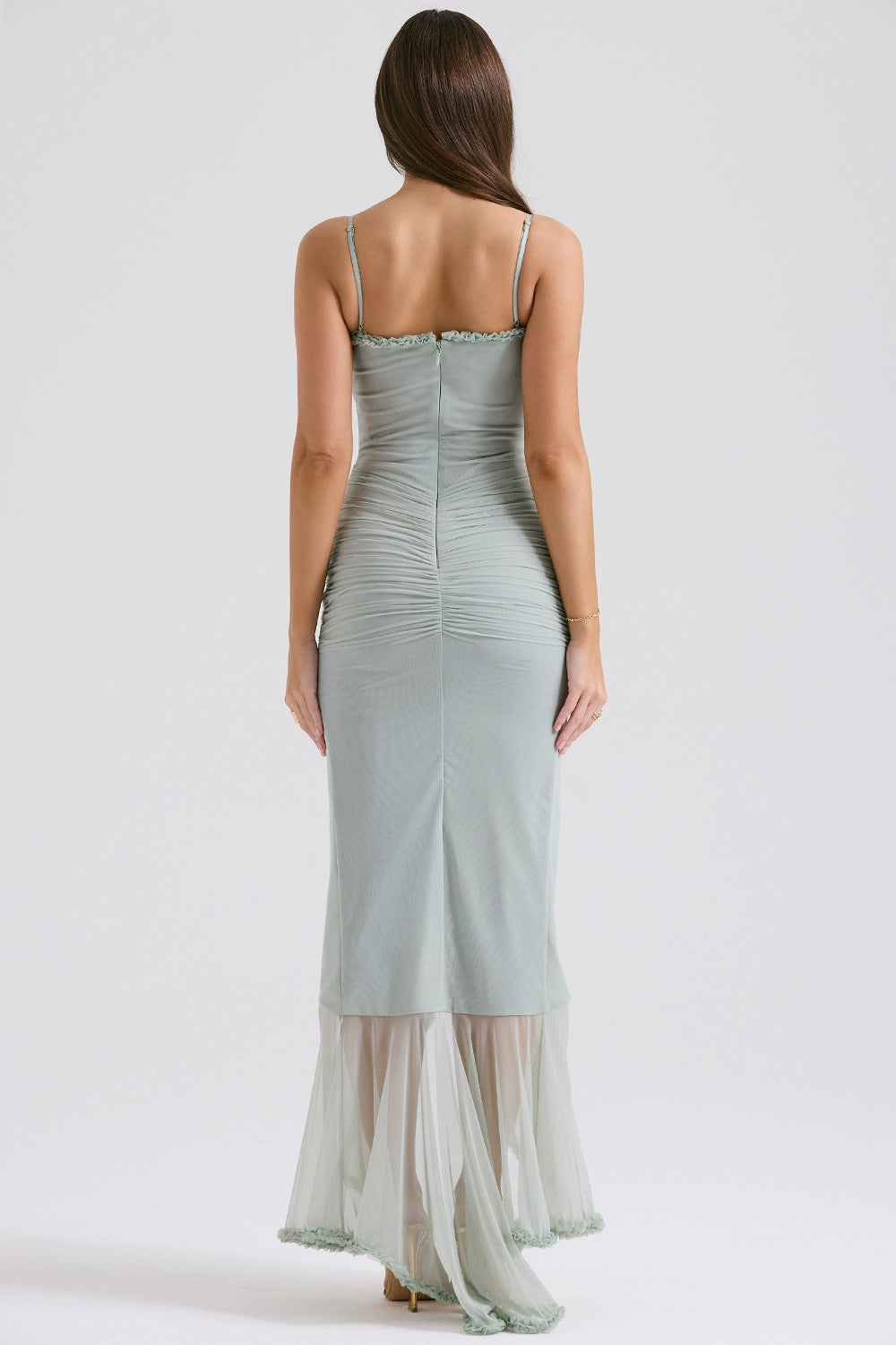 Gabriella | Ruffled Front Gown Maxi Dress