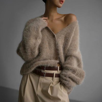 Valentina™ Oversized V-neck Cardigan
