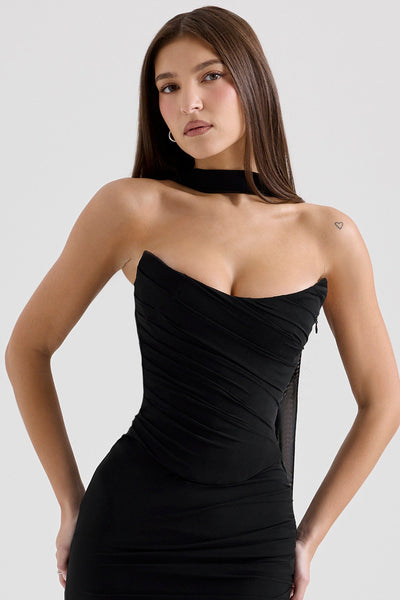 Hallie | Corset with Neck Scarf